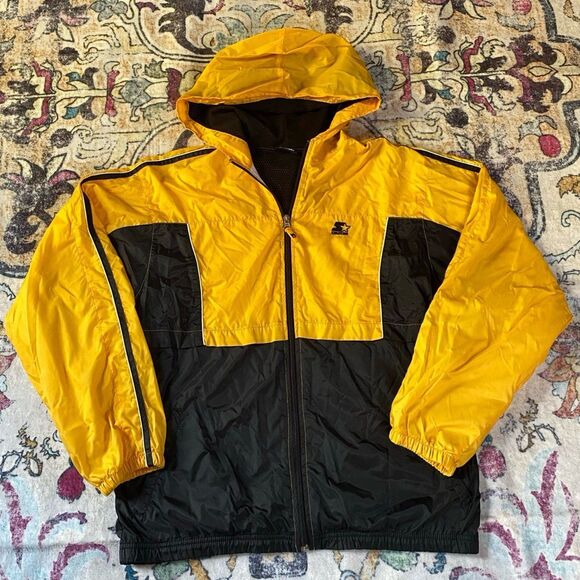 Vintage Starter Jacket Boys youth XL 18  90s Windbreaker Lightweight lined - Picture 7 of 7
